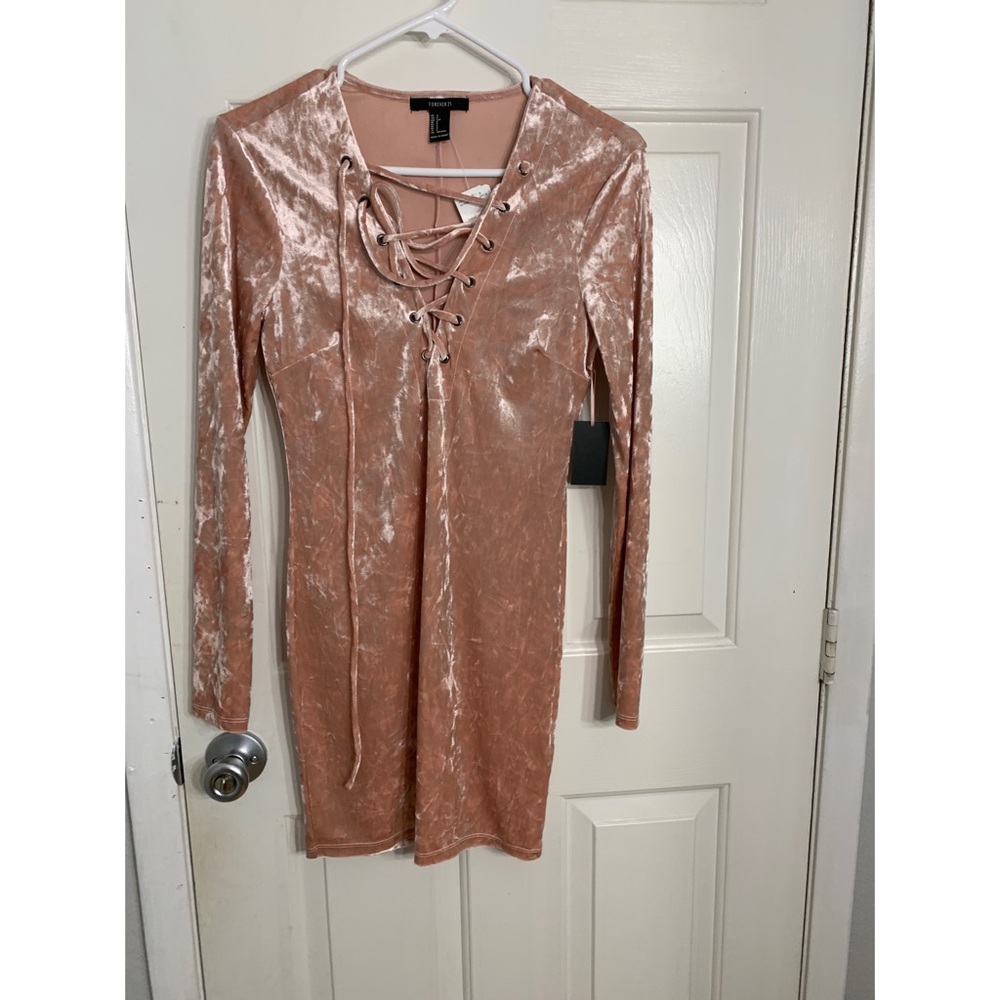 Pink Suede Dress